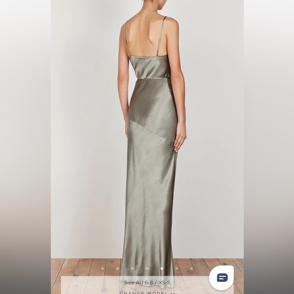 Shona Joy La Lune bias cowl neck dress size 6 in sage - Picture 4 of 6